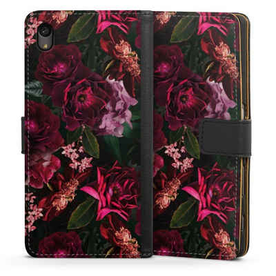 DeinDesign Handyhülle »Rose Blumen Blume Dark Red and Pink Flowers«, Sony Xperia Z5 Hülle Handy Flip Case Wallet Cover Handytasche Leder