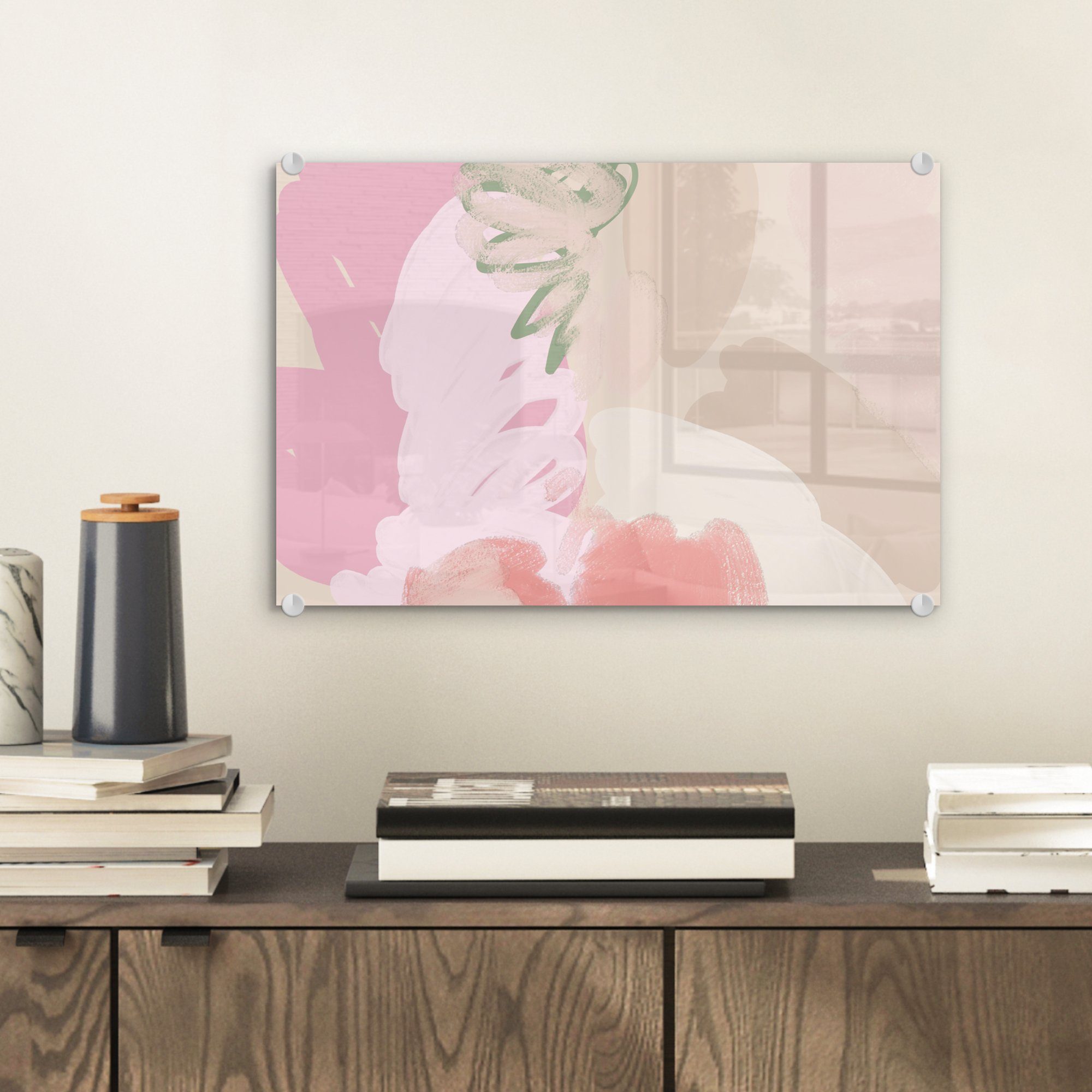MuchoWow Acrylglasbild Rosa - Kunst - günstig online kaufen