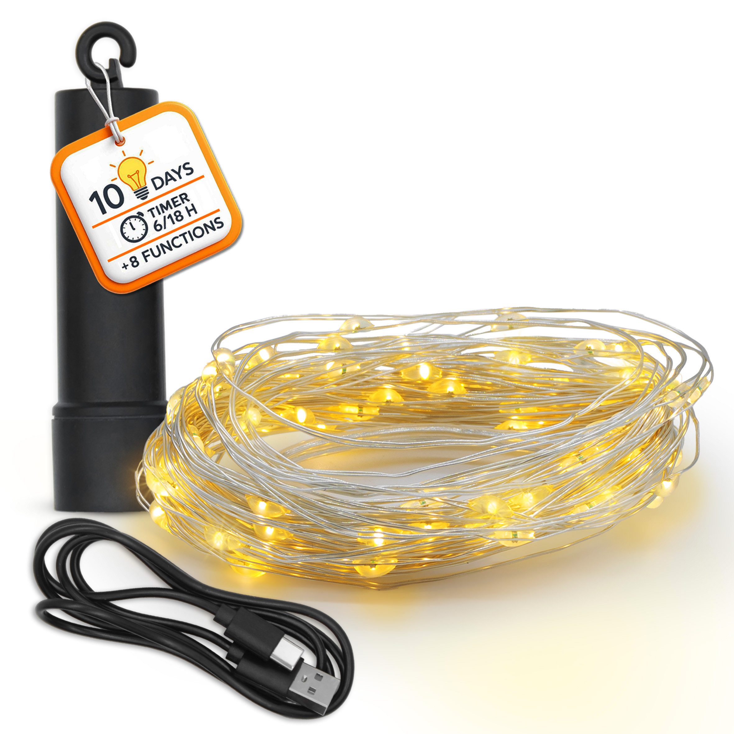 Spetebo LED-Lichterkette Outdoor Dekobeleuchtung Drahtlichterkette wiederau günstig online kaufen