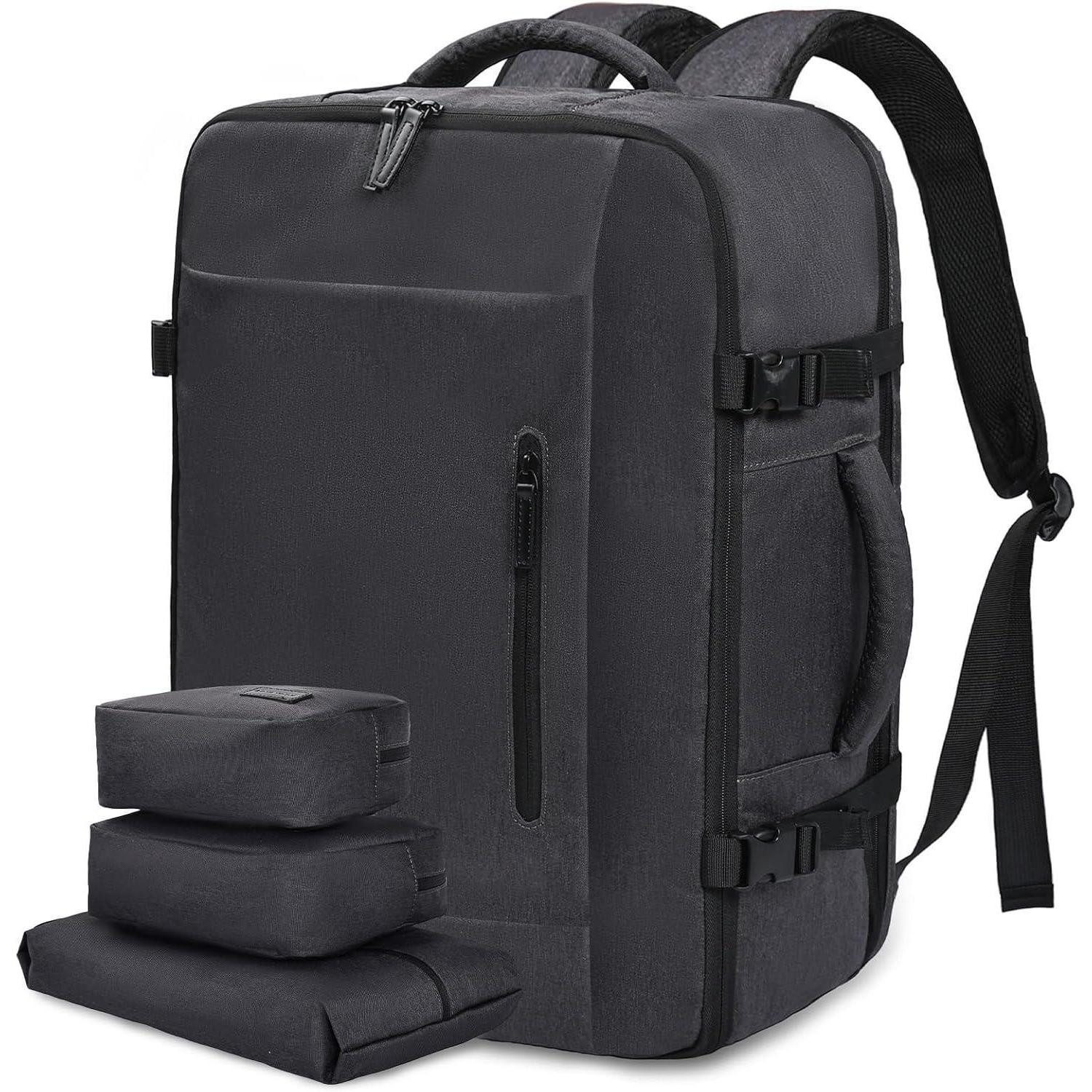 LuxusKollektion Kofferrucksack Handgepäck Rucksack für Easyjet Reise 45x36x20 Dunkelgrau