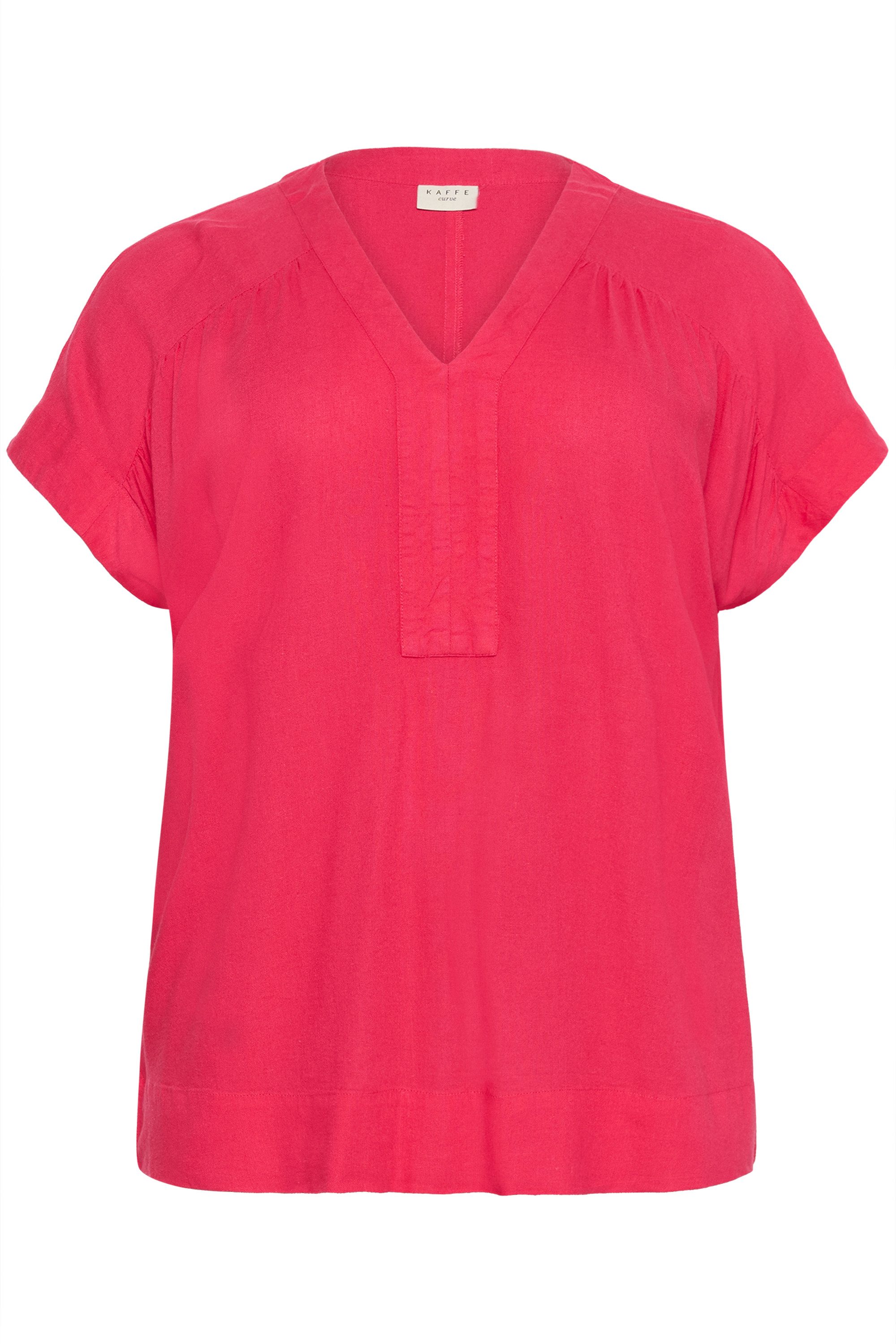 KAFFE Curve Kurzarmbluse Kurzarm-Bluse KCmille Große günstig online kaufen