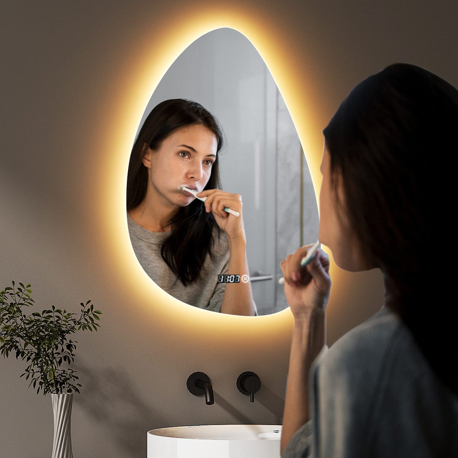 WDWRITTI Wandspiegel mit beleuchtung Badspiegel LED günstig online kaufen