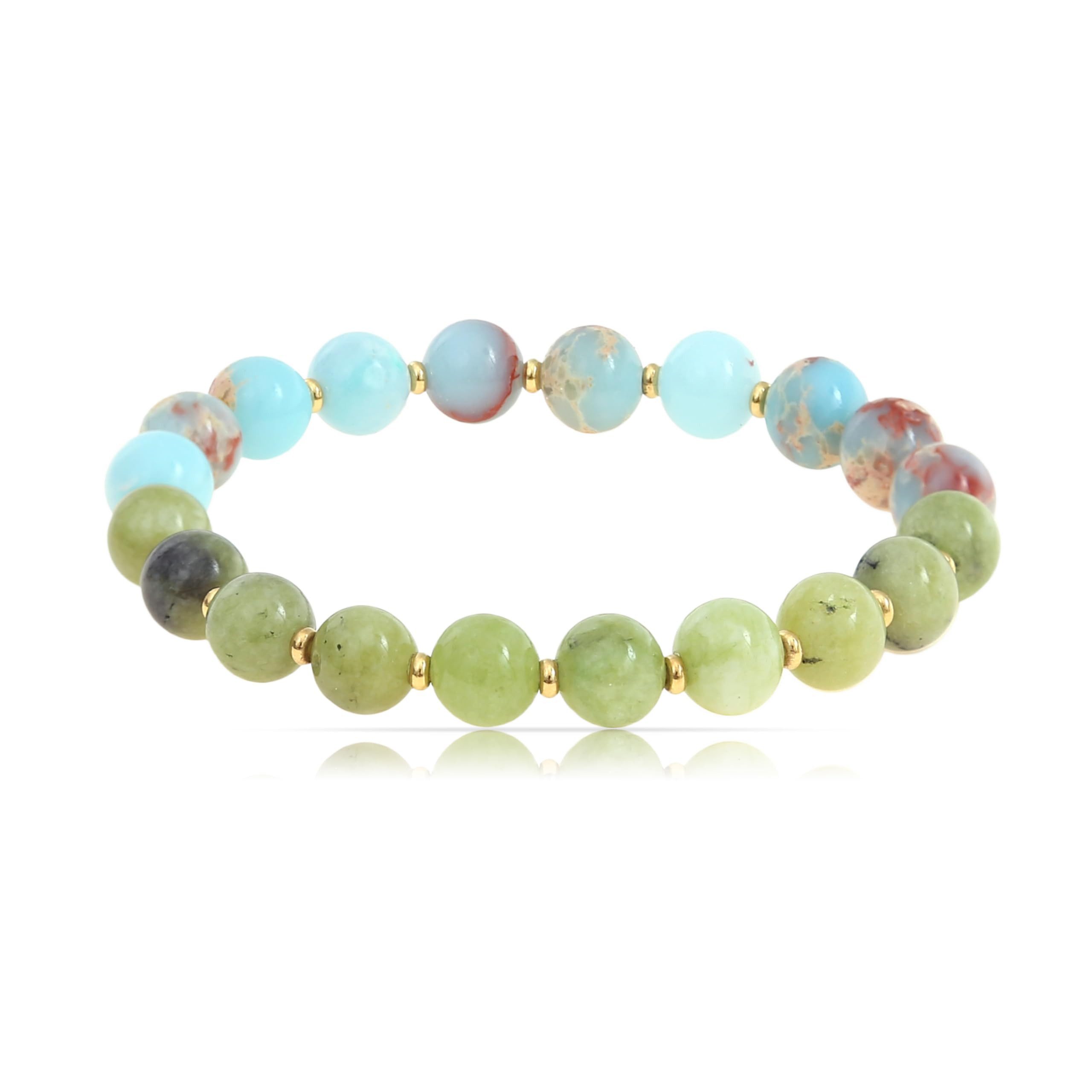 Made by Nami Armband Edelstein Chakra Armband für Damen aus Steinen, Geschenke für Frauen