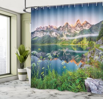 Abakuhaus Duschvorhang Moderner Digitaldruck mit 12 Haken auf Stoff Wasser Resistent Breite 175 cm, Höhe 180 cm, Natur Österreichische Alpen Berg