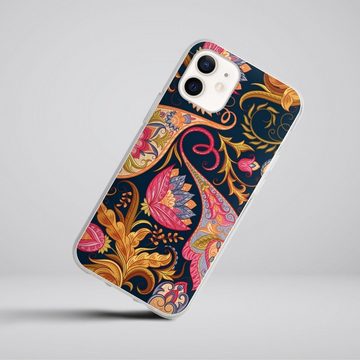 DeinDesign Handyhülle Muster Ornamente Mandala Floral Autumn 1, Apple iPhone 12 Silikon Hülle Bumper Case Handy Schutzhülle