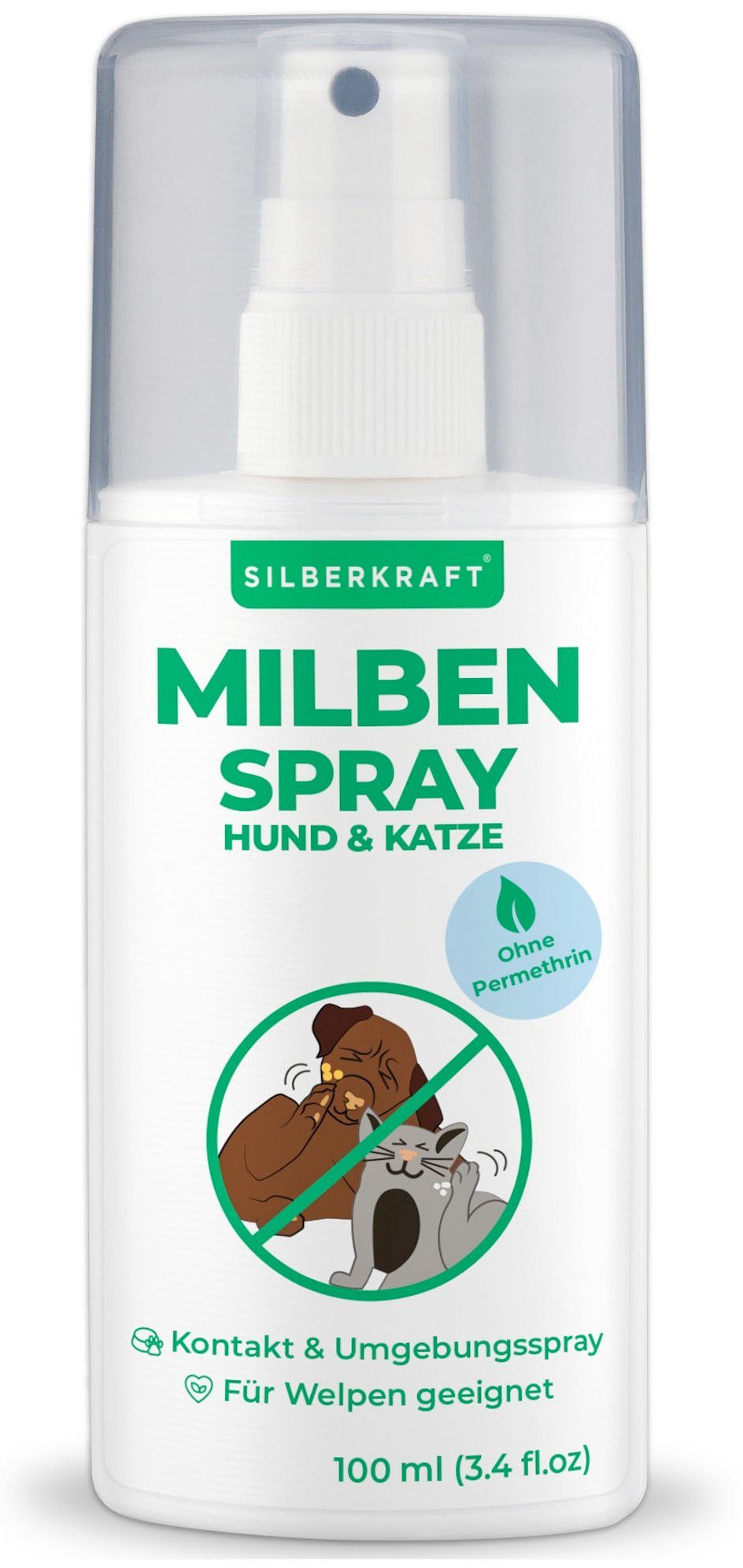 Silberkraft Insektenspray Milbenspray für Hunde & 100 1-St. ml, Katzen