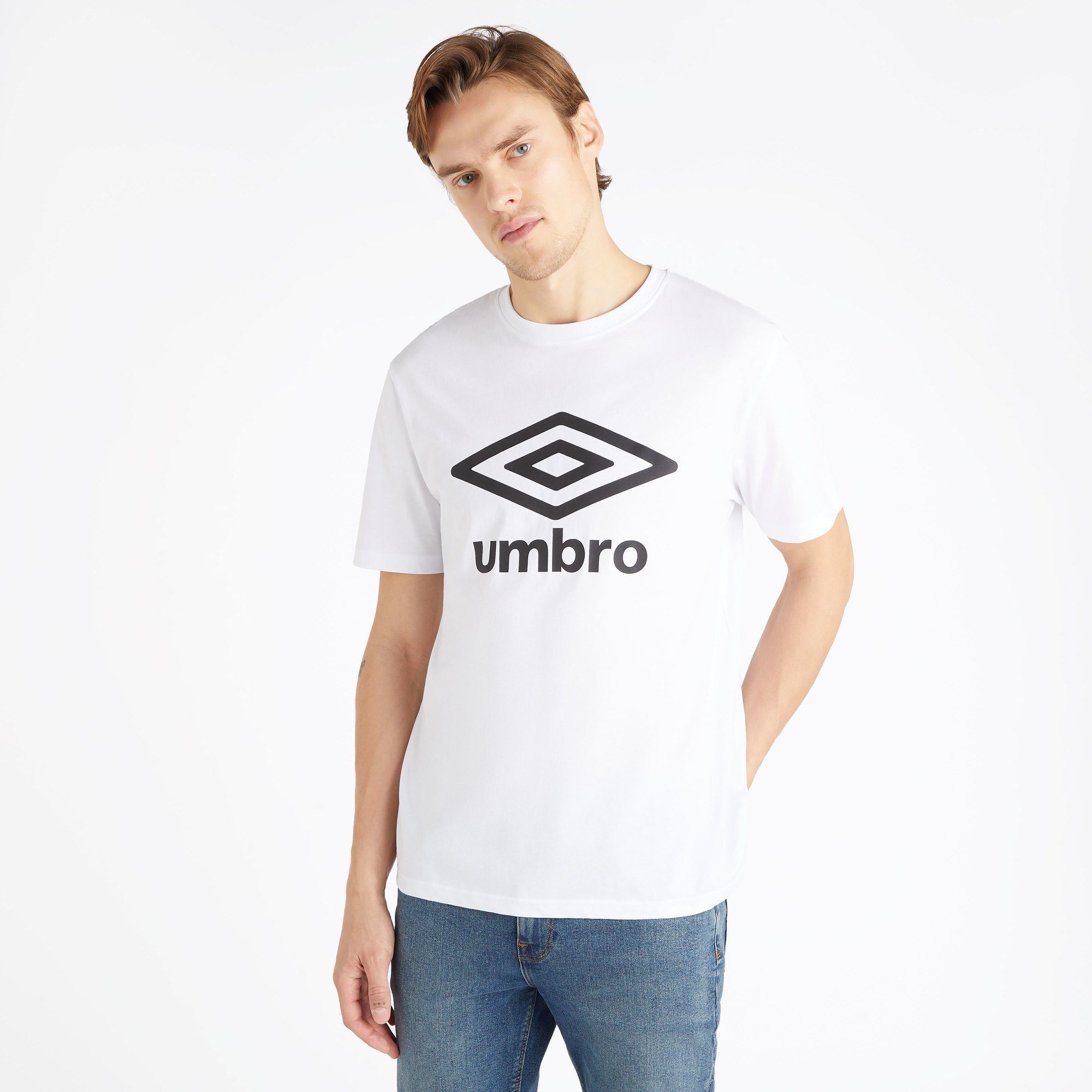 Umbro T-Shirt Big Logo (Baumwolle) weiss/schwarz Herren