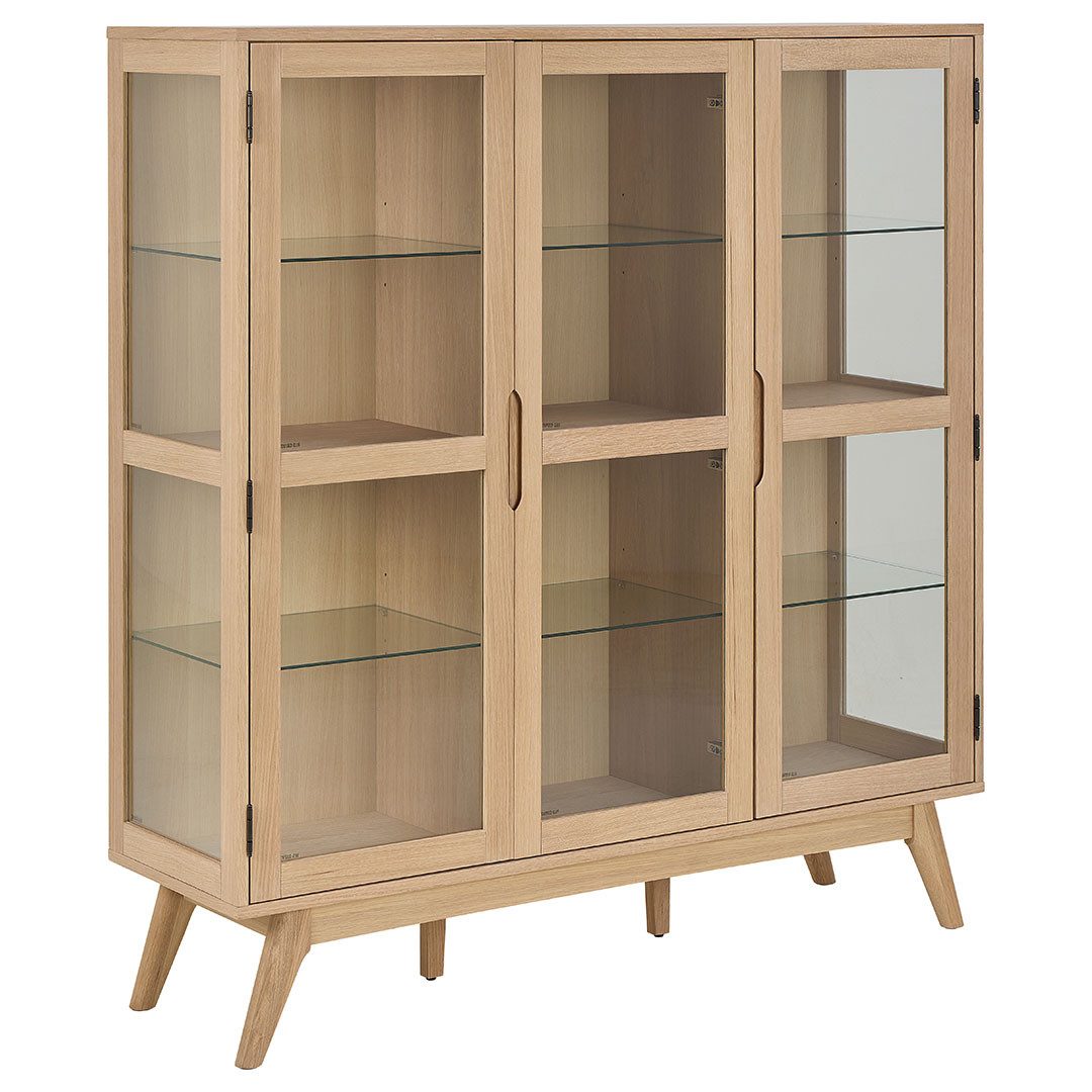 ebuy24 Vitrine Marte Vitrinenschrank 3 Türen weiß.