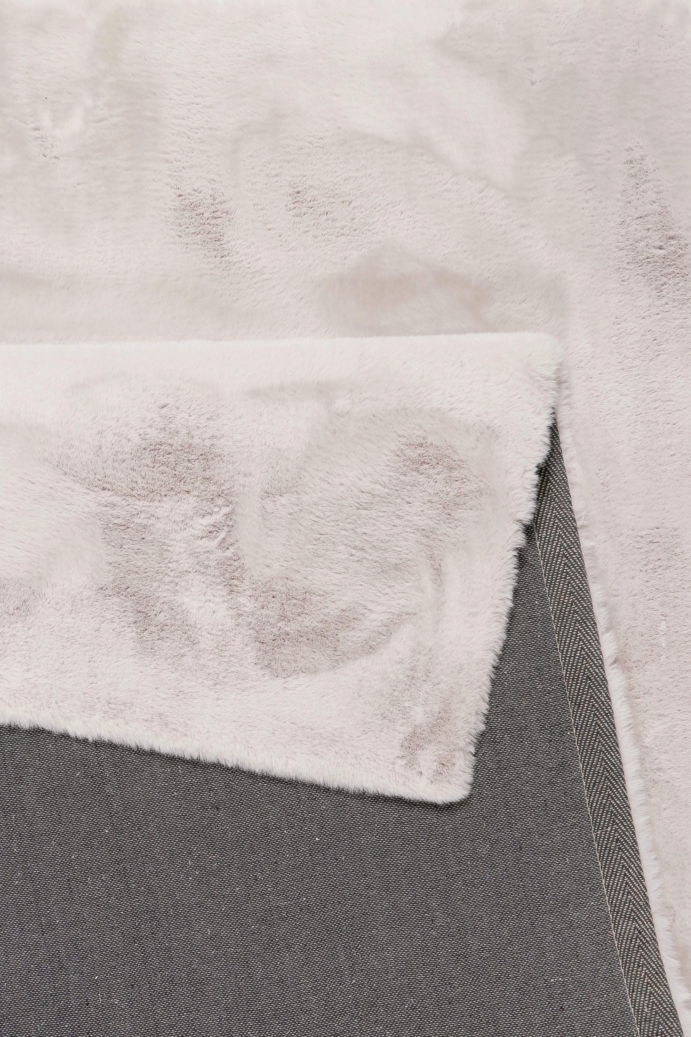 Hochflor-Teppich Alice Kunstfell, Esprit, rechteckig, Höhe: für dicht, besonders Räume hellgrau/beige Kaninchenfell-Haptik, mm, weich 25 und alle