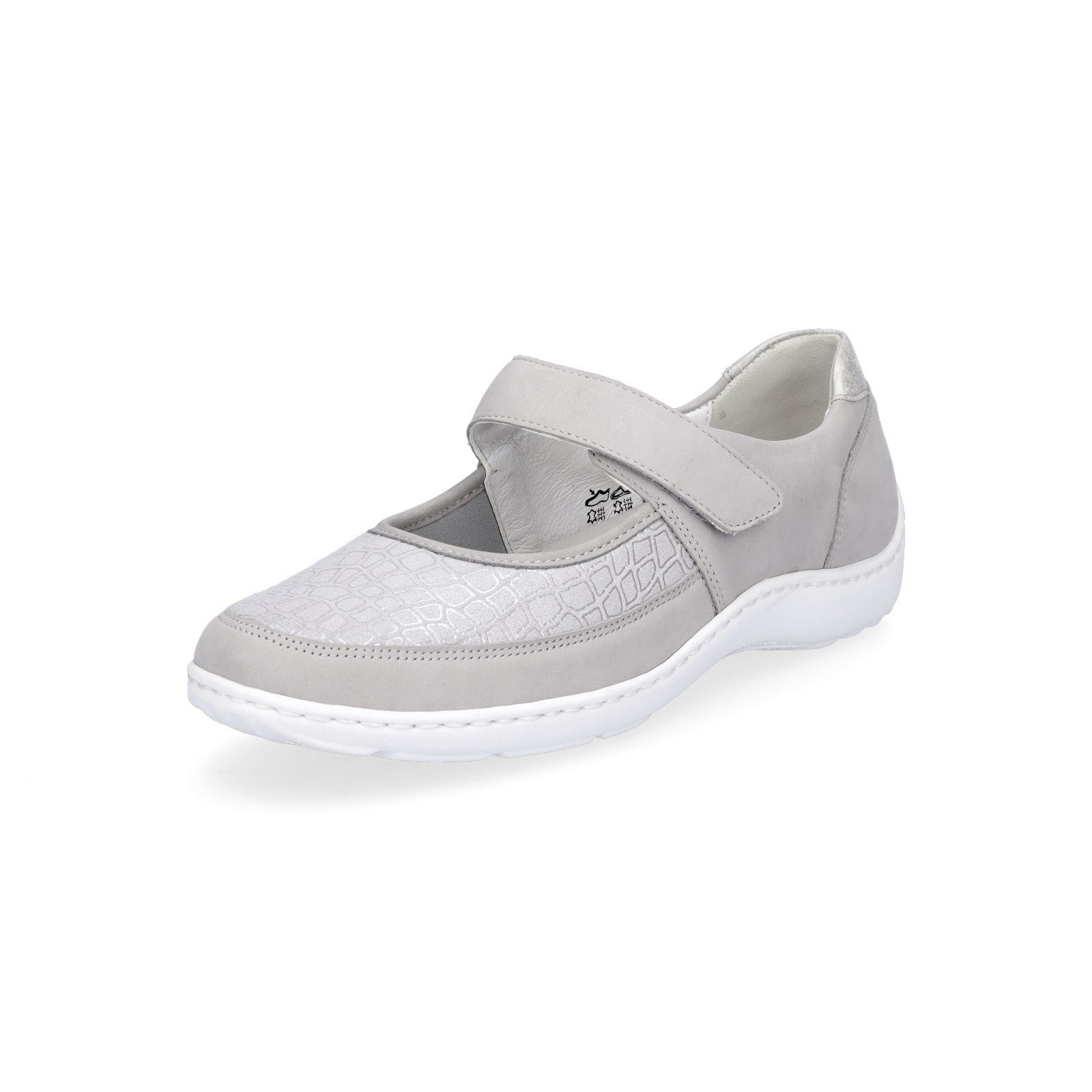 Waldläufer Damen Klett Slipper grau Slipper