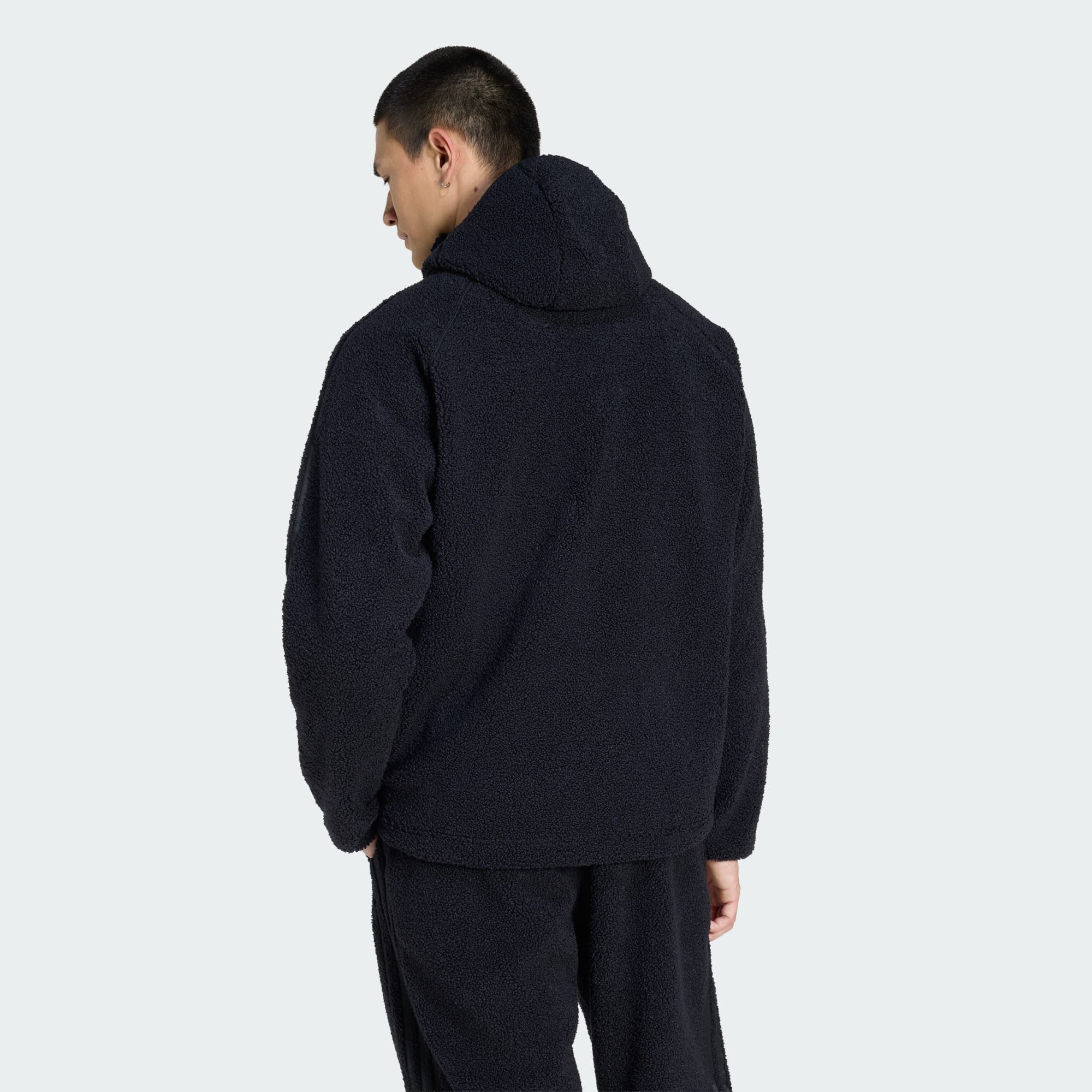 adidas Originals Fleecepullover BORG FLEECE TEAMGEIST 1/4 ZIP HOODIE (1-tlg günstig online kaufen