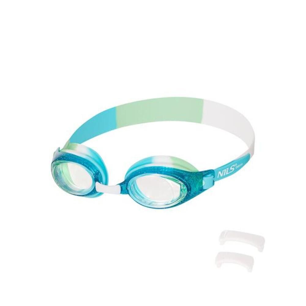 NILS AQUA Schwimmbrille Sportbrille Schwimmbrille, (Spar-Set, 1-St., Leistungssport), tauschen und schwimmen