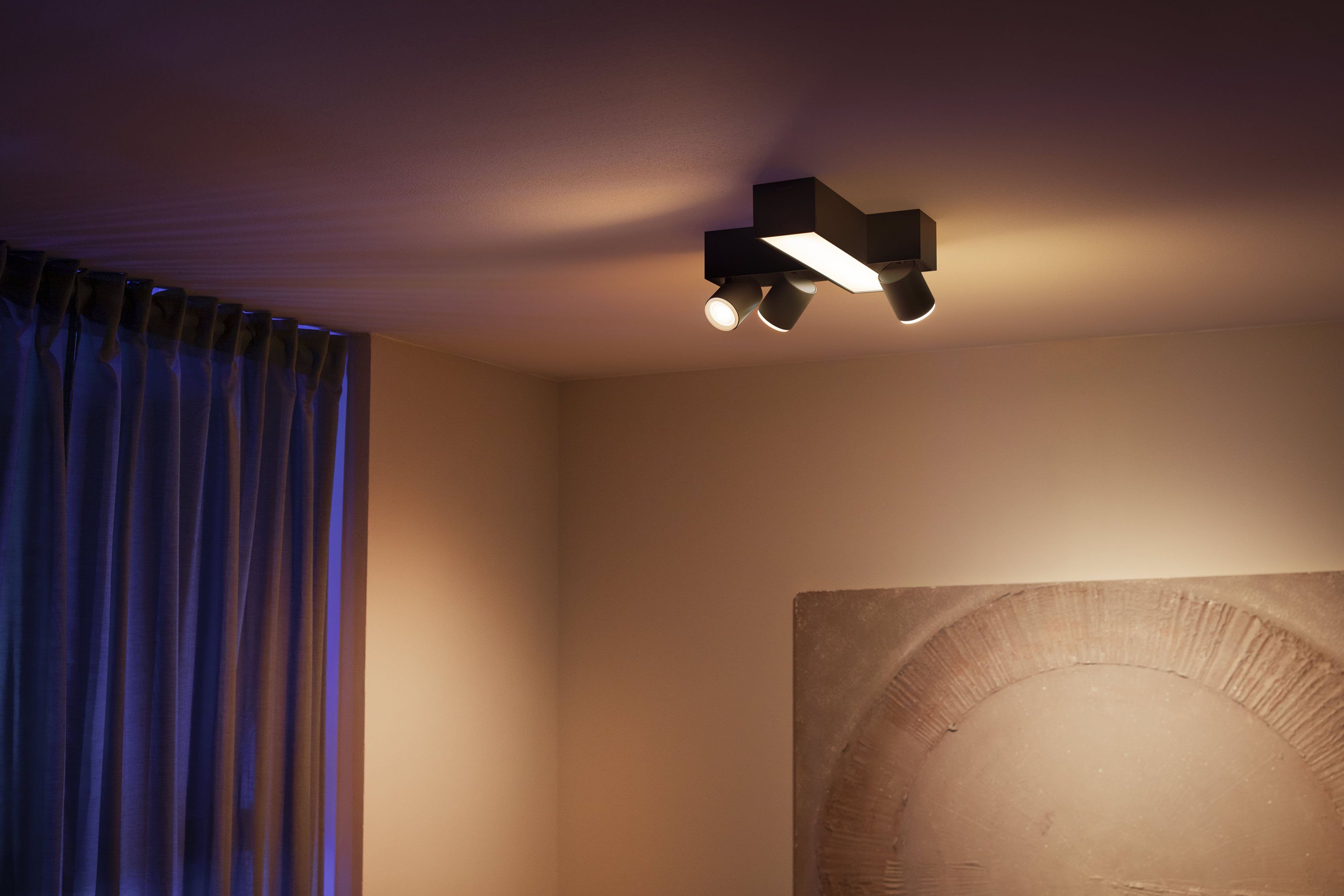 Philips Hue LED Individ. Hue Lampeneinstellungen Lampen einzeln App, der Farbwechsler, mit Deckenspot LED wechselbar, anpassbar Centris
