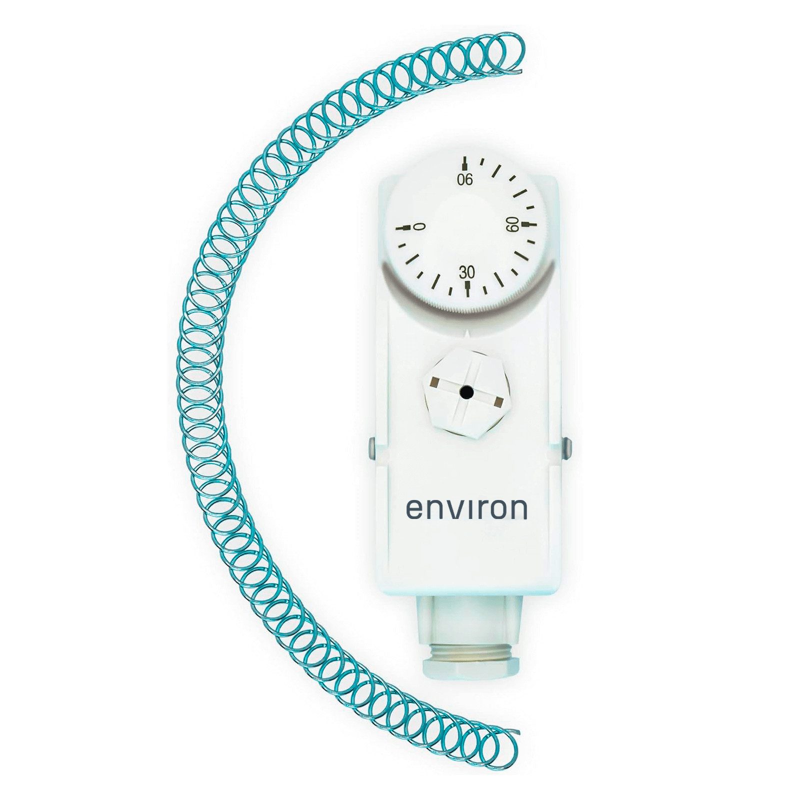 Environ Heizkörperthermostat Anlegethermostat Regelbereich 0-90°C mit Spannfeder