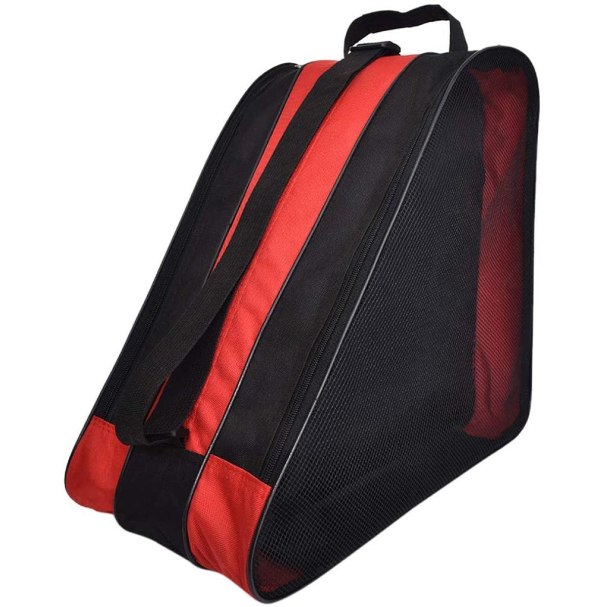 Jormftte Sporttasche Rollschuh-Tasche Unisex für Eishockey Schlittschuhe Rot