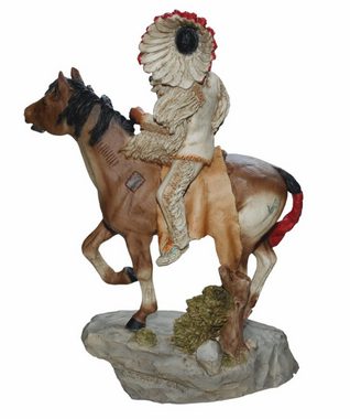 Castagna Dekofigur White Quiver auf Pferd reitend H 21 cm Native American Figur Castagna
