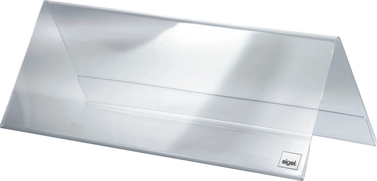 Stehsammler Tischaufsteller Dachform glasklar 240x90mm VE=5 Stück.