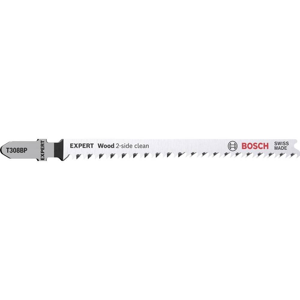 BOSCH Stichsägeblatt EXPERT ‘Wood 2-side clean’ T 308 BP Stichsägeblatt, 5 Stück 2608900558