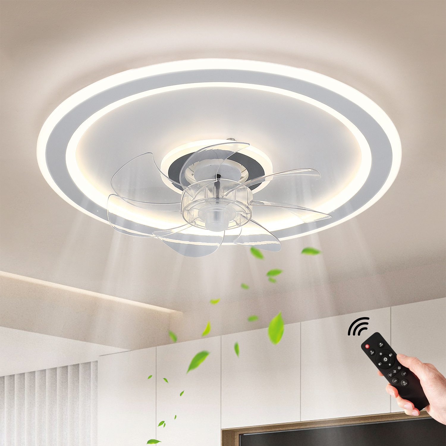 JDONG Deckenventilator mit Beleuchtung und Timer günstig online kaufen