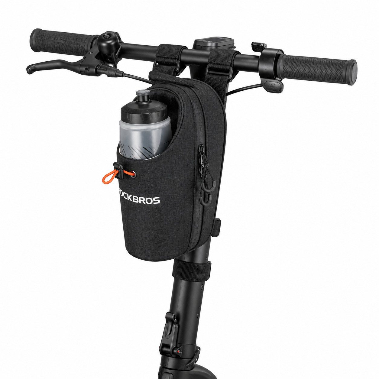 ROCKBROS Scootertasche Scootertasche Lenkertasche für E-Scooter & Fahrrad – Flaschenhalter, wasserabweisende Fahrradtasche 1,5L Stauraum, Scooter Zubehör