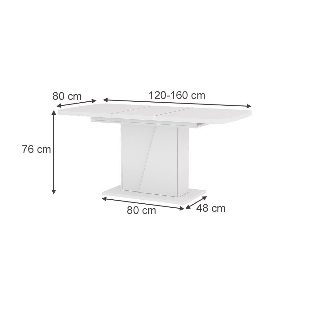 Vicco Esstisch Fenaro, Weiß, 120 x günstig online kaufen