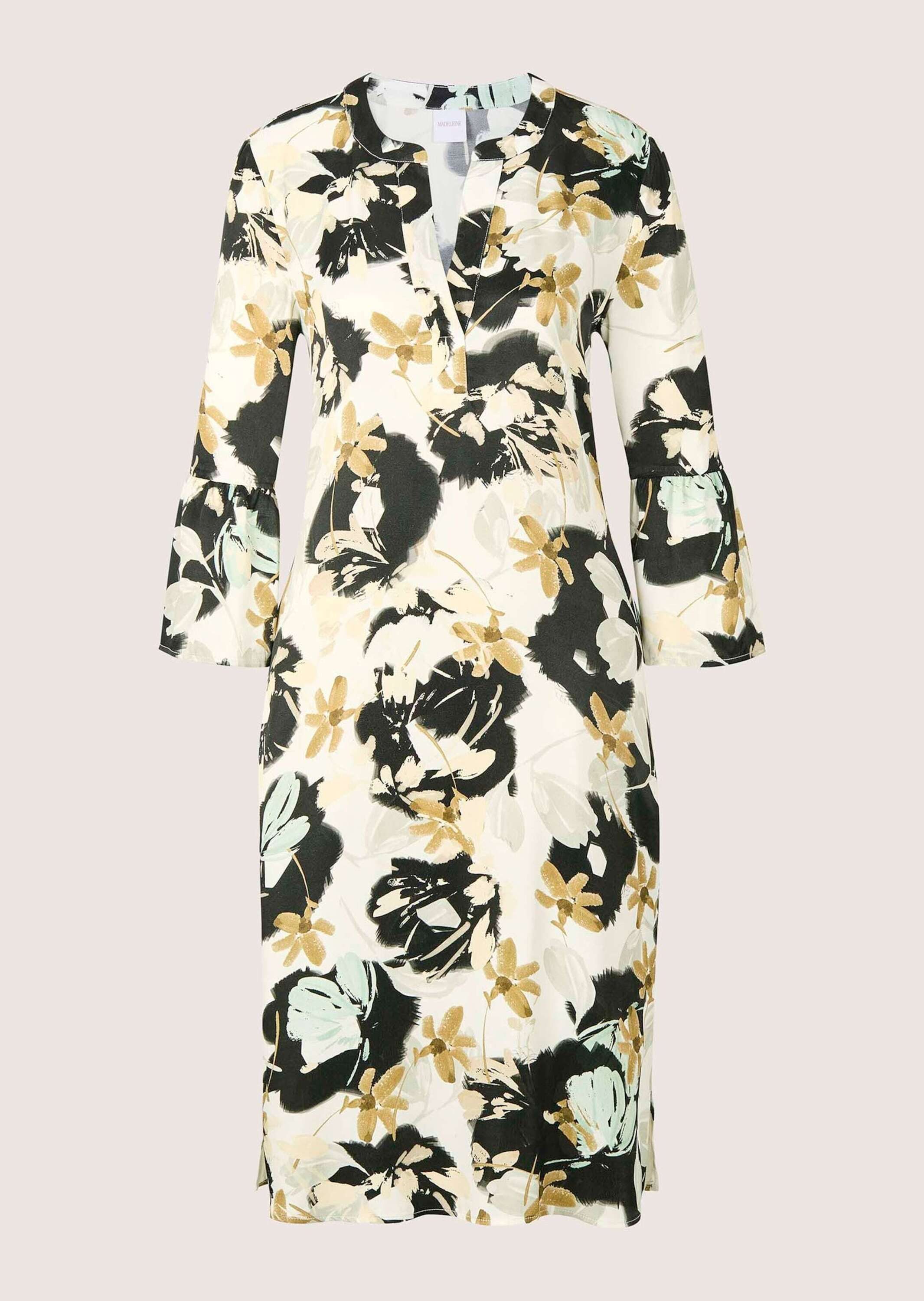 Midikleid Print-Kleid mit Volants
