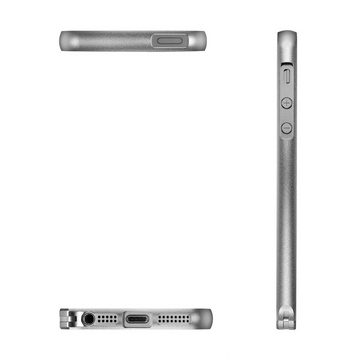 Artwizz Bumper AluBumper, Aluminium Schutzrahmen aus rostfreiem Stahl, Grau, iPhone SE (2016) / 5S / 5