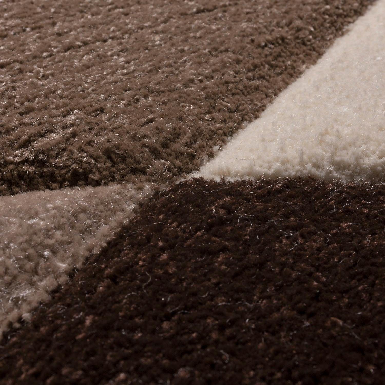 Paco Home Läufer Diamond 664, rechteckig, Höhe: 18 mm, Teppich-Läufer, Kurzflor, 3D-Design, modernes geometrisches Muster