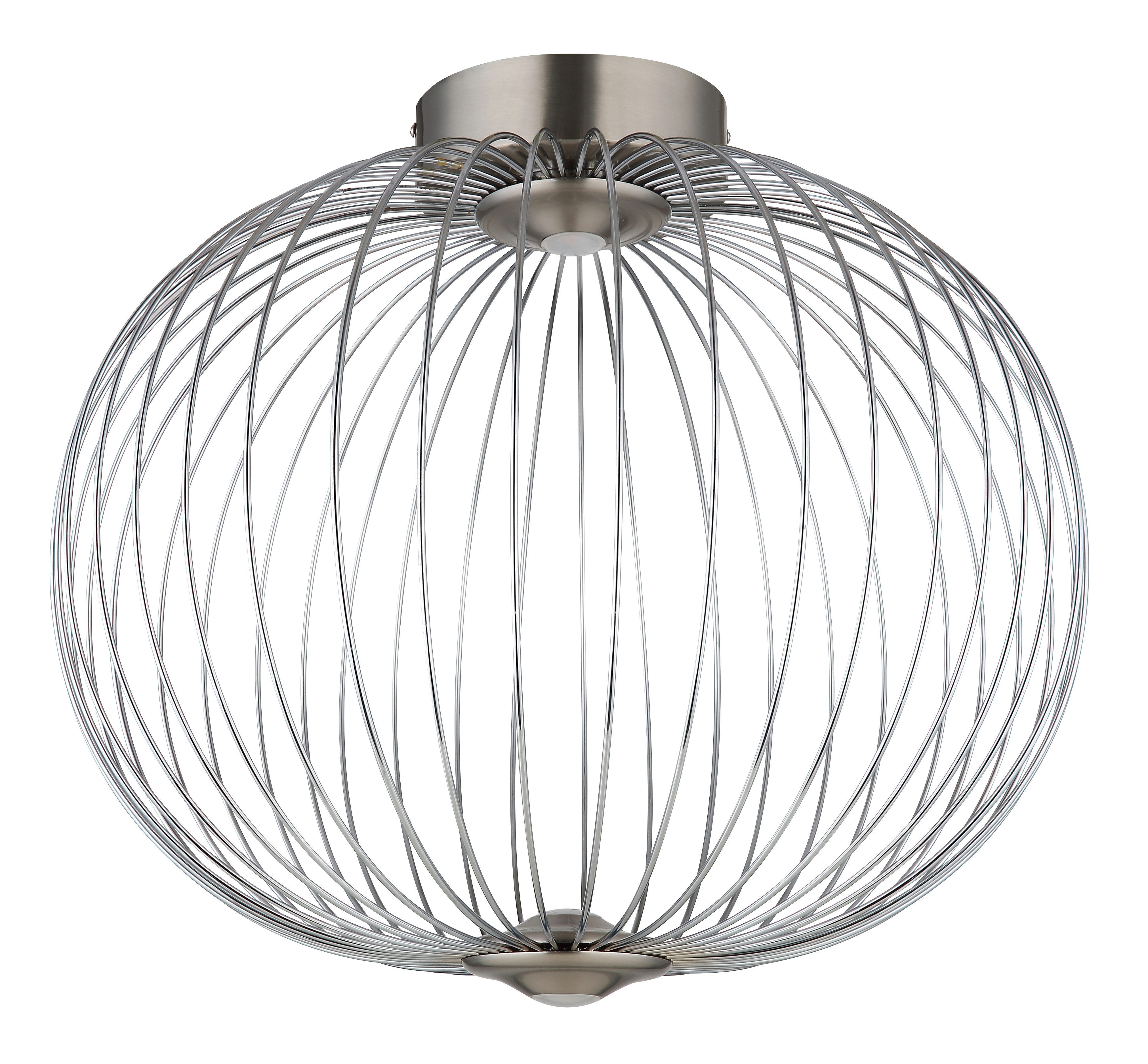 GLOBO LIGHTING Deckenleuchte GALWAY, Memoryfunktion, LED fest integriert, Warmweiß, Deckenlampe Metallstäbe 3000K DM 50cm 3 Stufen