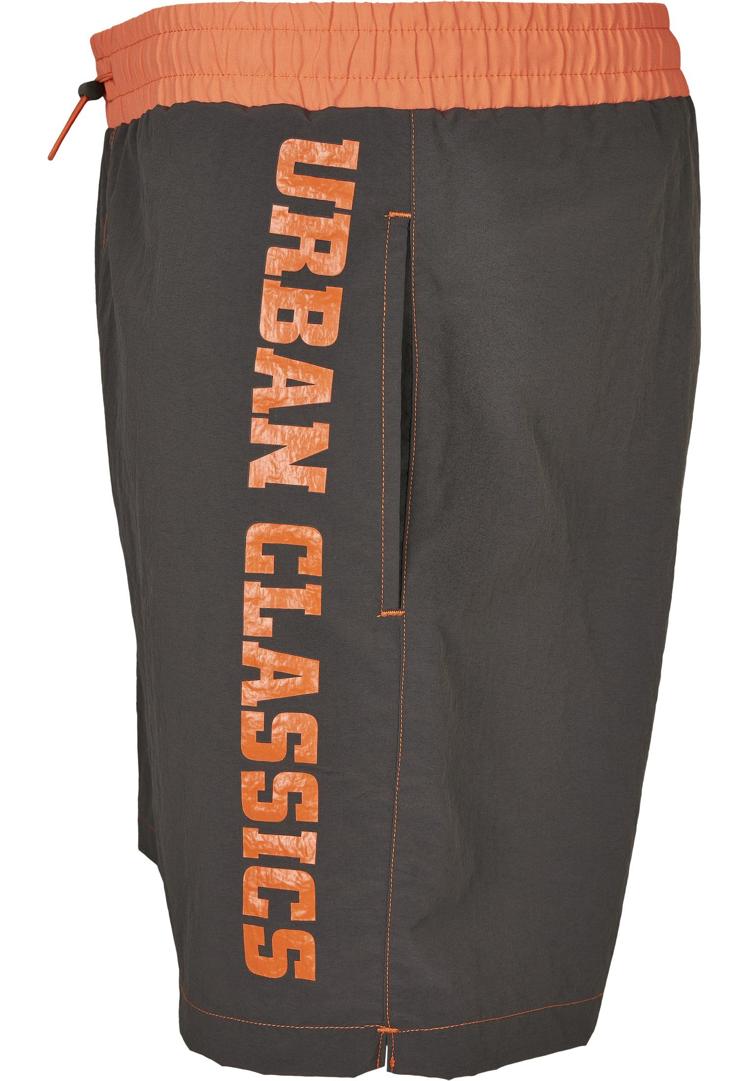 URBAN CLASSICS Badeshorts UC Shorts Herren Swim Logo darkshadow