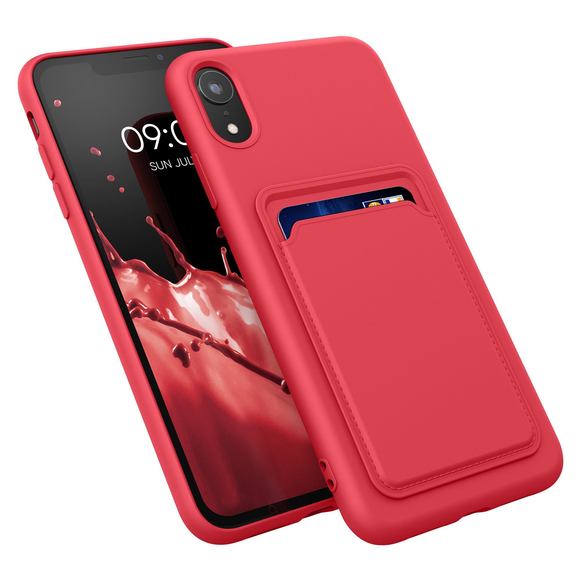 kwmobile Handyhülle Hülle für Apple iPhone XR, Handyhülle mit Fach für Karten - Handy Cover Case