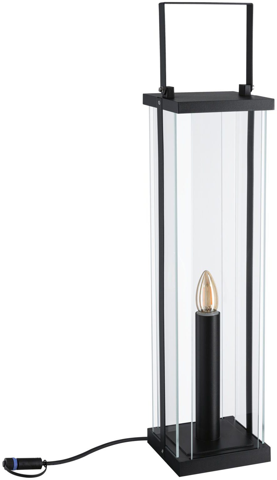 Paulmann LED Gartenleuchte Plug&Shine, Leuchtmittel wechselbar, Extra-Warmweiß, E14, IP44, 24V, E14, 1900K Anthrazit