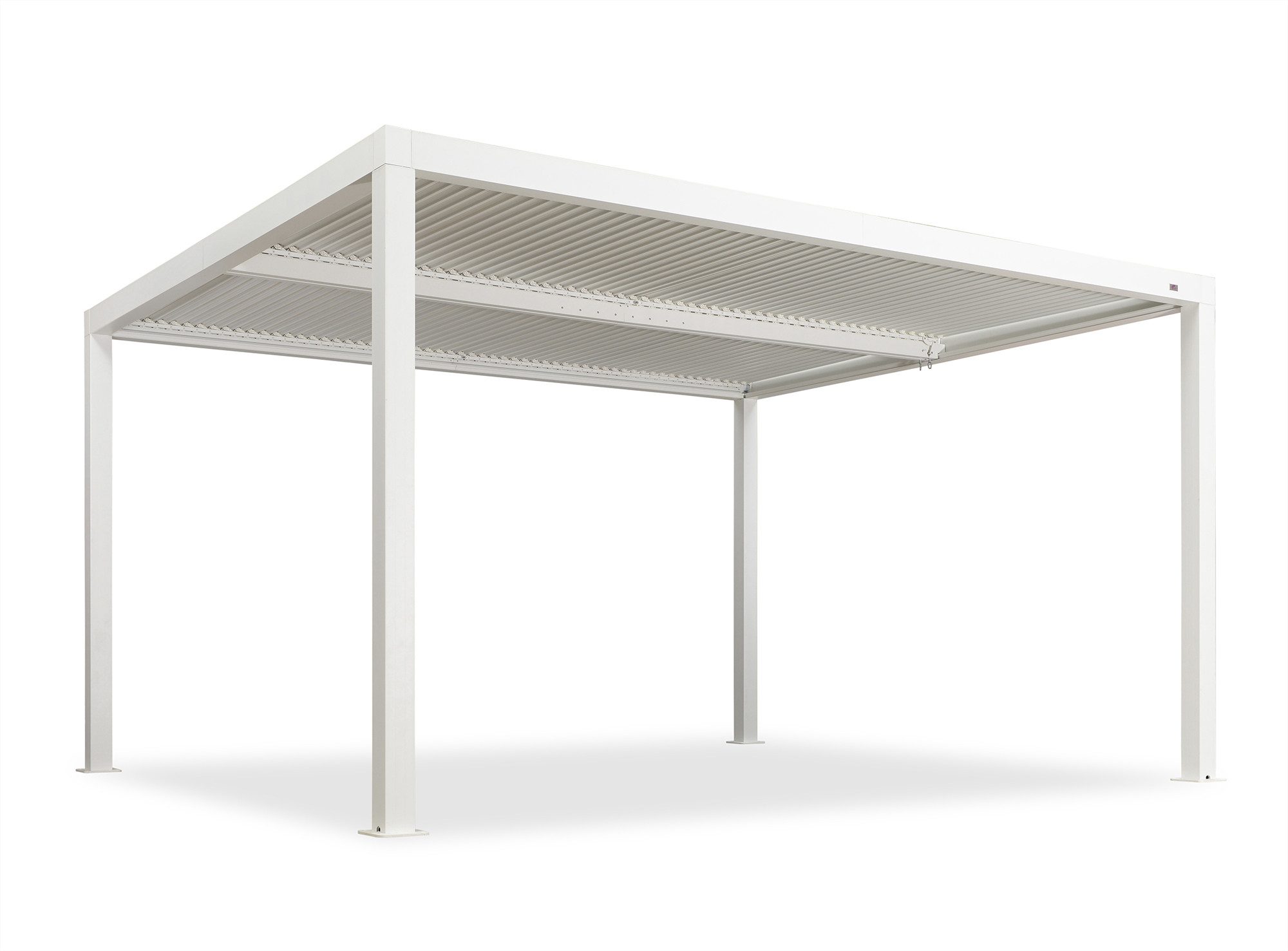 PURPLE LEAF Pergola Außenbereich Pergola mit Lamellendach, Hardtop Terrassenüberdachung, BxTxH: 368x424x240 cm, wasserdichte Gartenüberdachung für Balkon, Carport oder Grillplatz