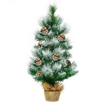 COSTWAY Künstlicher Weihnachtsbaum, 34 schneebedeckte Spitzen PVC Nadeln 60cm