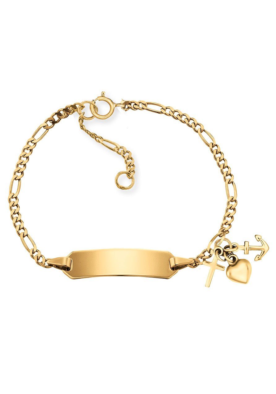 Herzengel ID Armband Glaube, Liebe & Hoffnung, HEB-ID-FLH-G9K, Gold 375