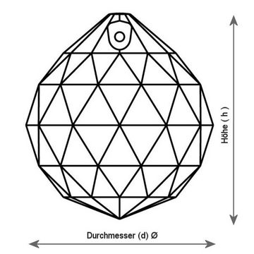 AMBROS-Kristall Hängedekoration 'Kugel Set' 2x20mm 3x30mm Crystal 30%PbO