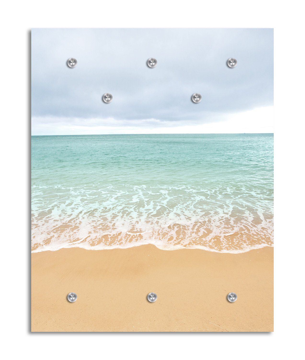 queence Wandgarderobe Beach - Strand - Garderobe aus hochwertigem Acrylglas (1 St), 100x120 cm - mit Edelstahlhaken