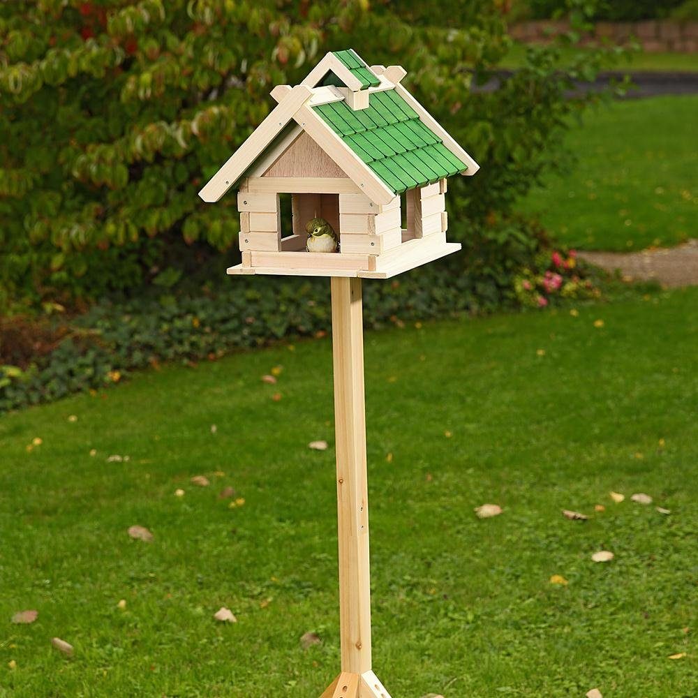 Mucola Vogelhaus Vogelhaus Weiß Vogelfutterhaus aus Holz Vogelvilla Vögel Ständer, Liebevolle Handarbeit
