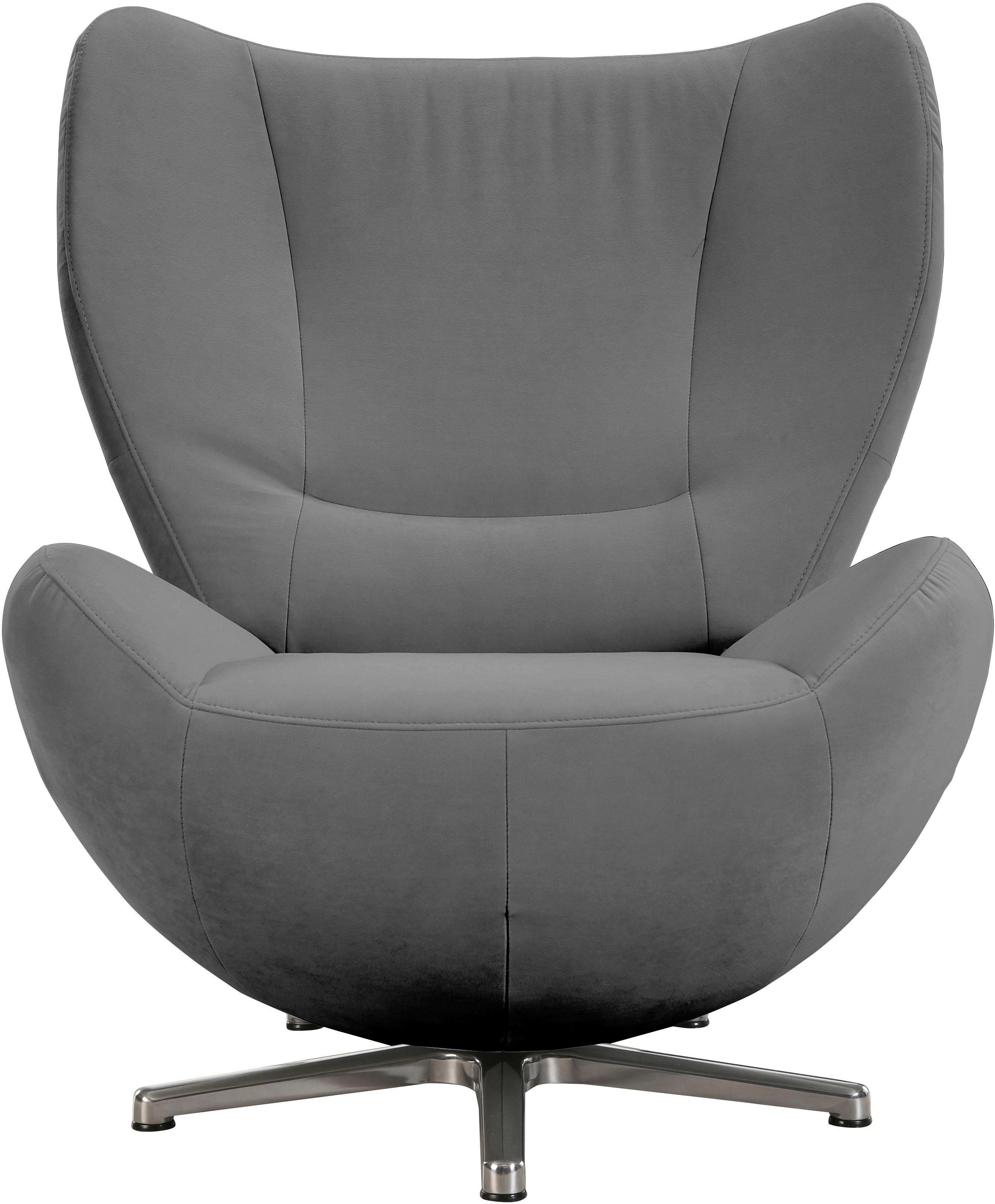 TOM TAILOR Loungesessel Metall-Drehfuß Chrom HOME mit in TOM PURE
