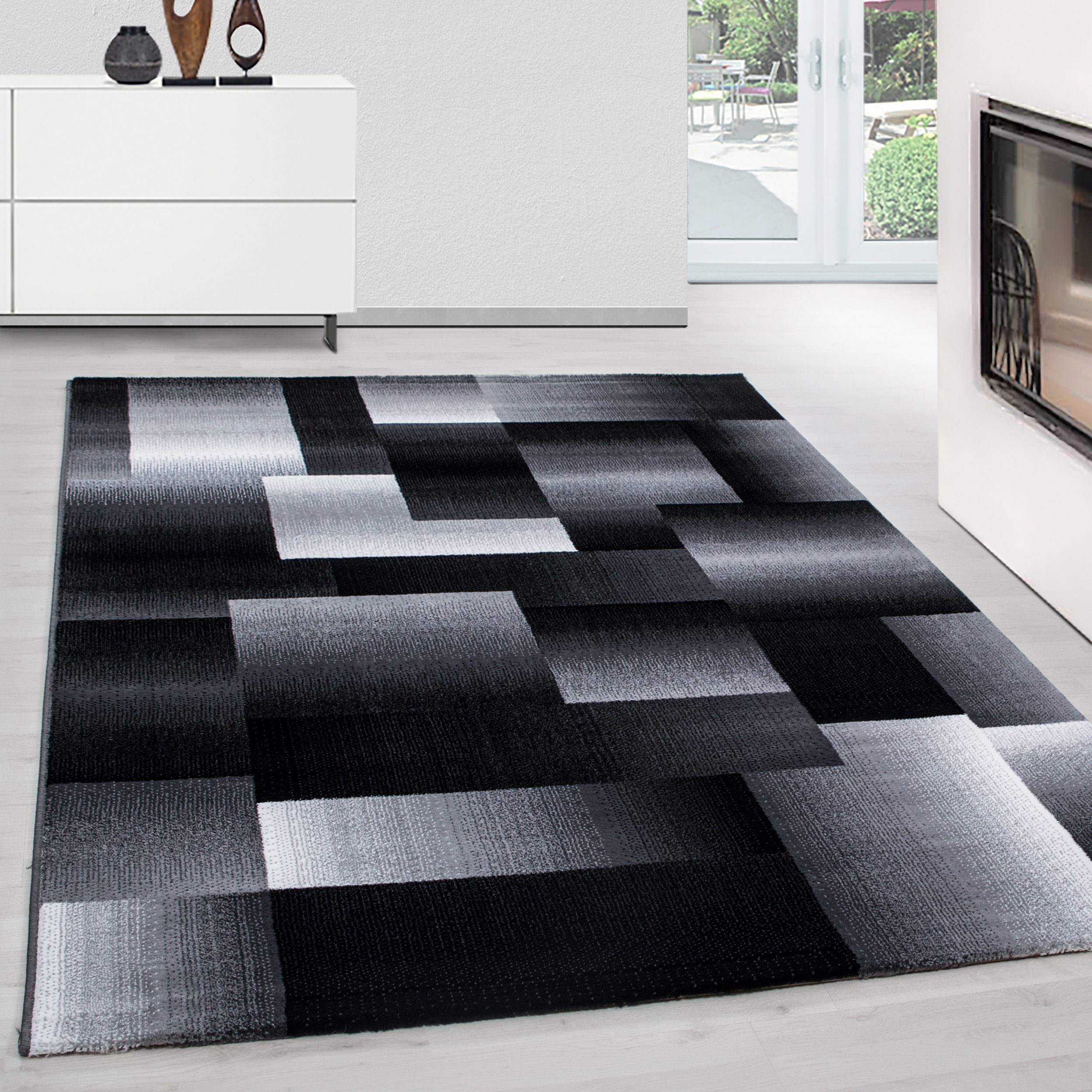 Teppium Teppich Abstrakt Kariert Design, Rechteckig, günstig online kaufen