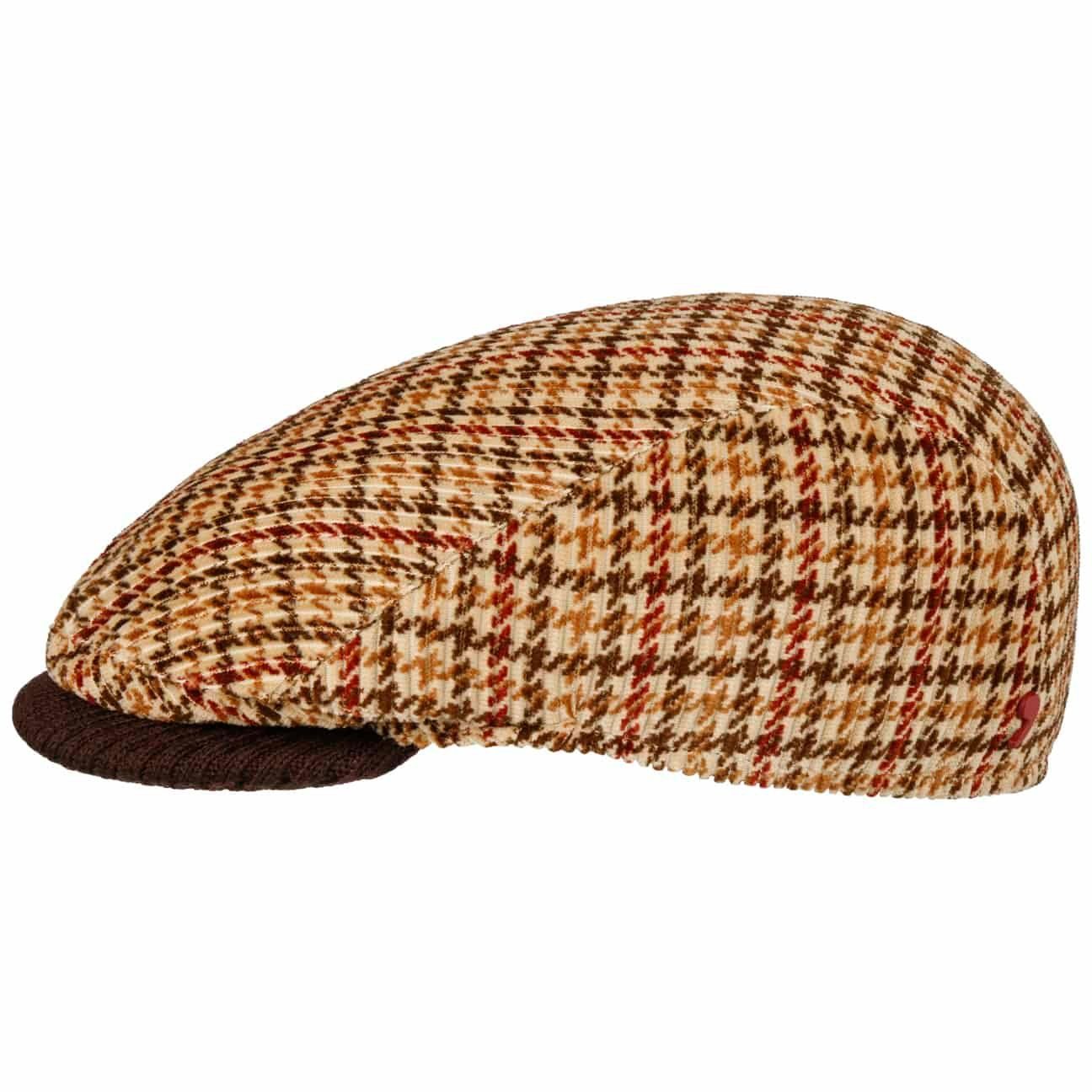 Alfonso D´Este Flat Cap (1-St) Schirmmütze mit Schirm, Made in Italy