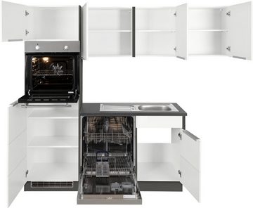 Kochstation Winkelküche KS-Brindisi, mit E-Geräten, Stellbreite 230/170 cm