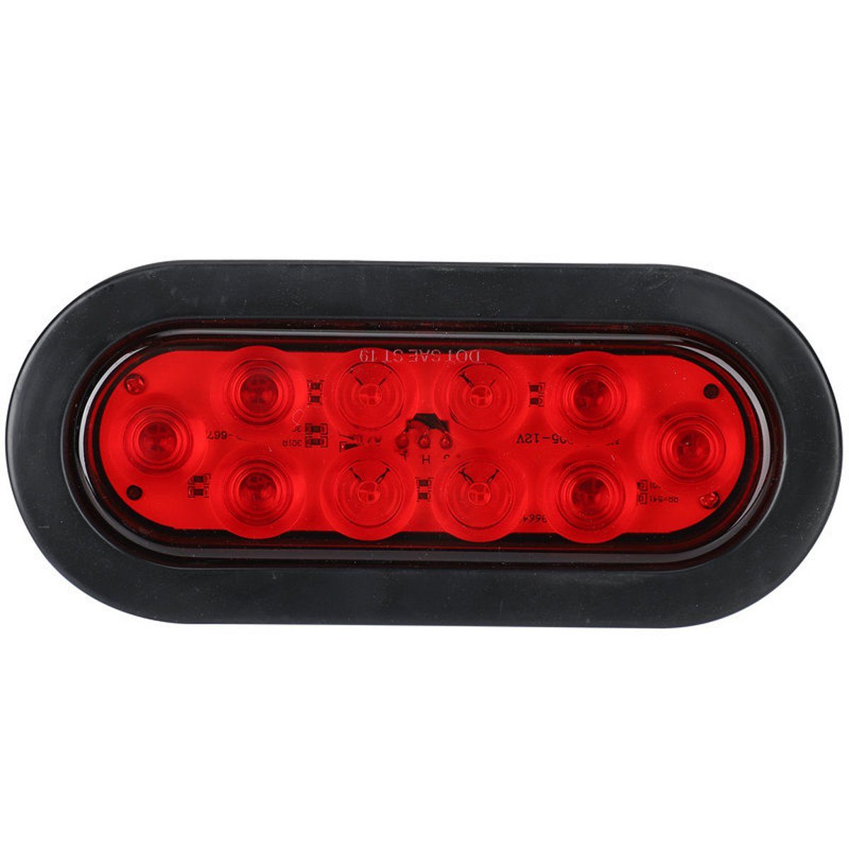 götäzer Anhänger-Rückleuchte 2 Stück ovale Anhänger LED Brems-/Blinker-Rücklicht Rot 10 für LED-Anhängerleuchten