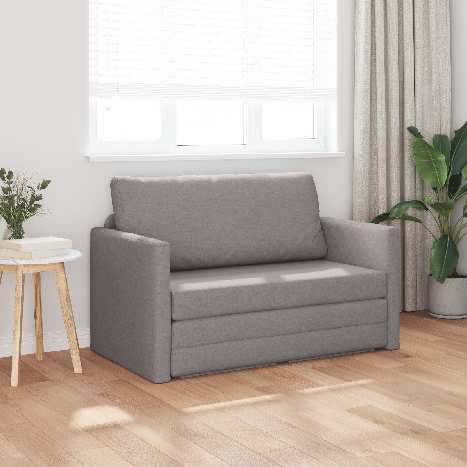vidaXL Sofa Bodensofa Bett 2-in-1 Taupe günstig online kaufen