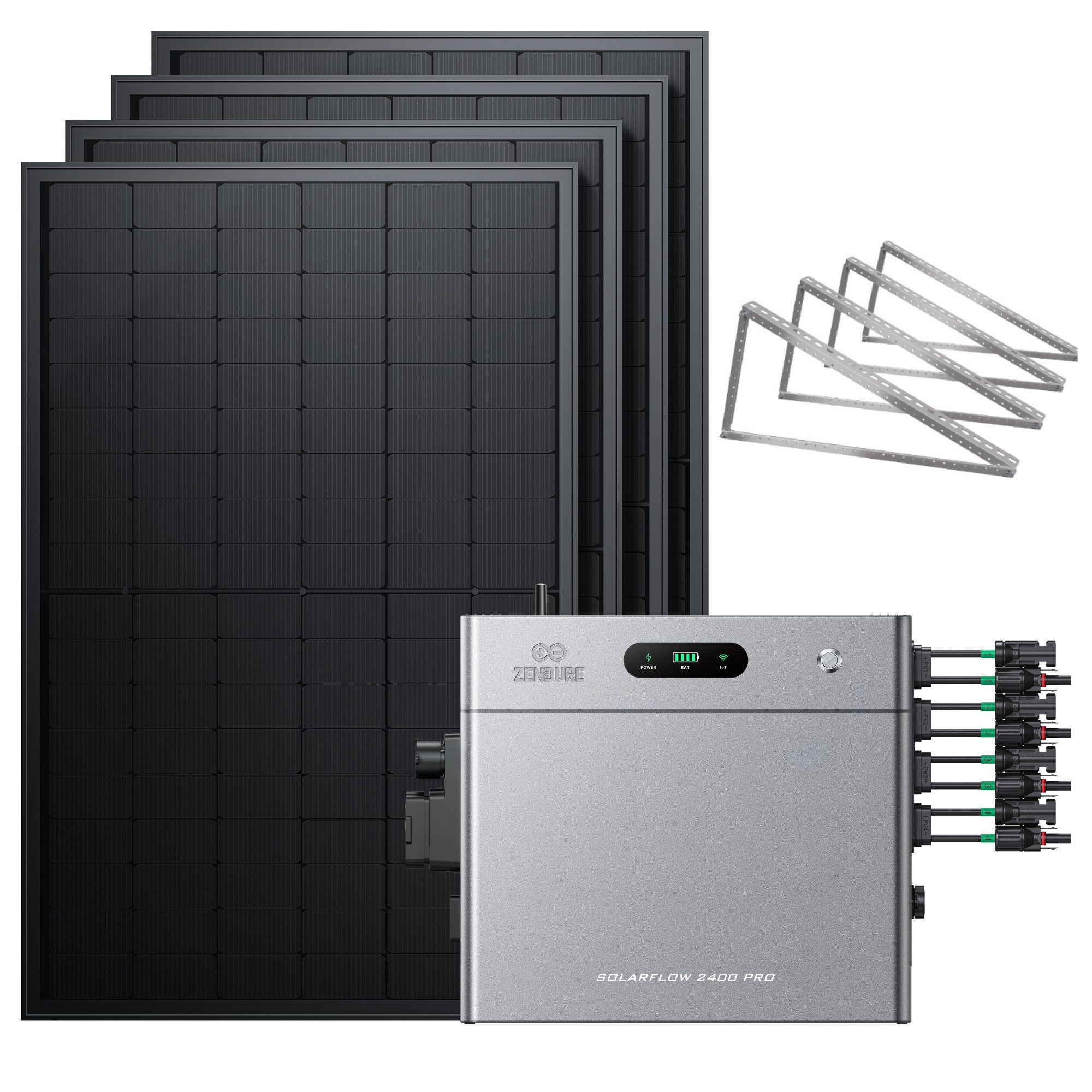 SolarMars Balkonkraftwerk mit Speicher 2000W Zendure SolarFlow 2400 PRO