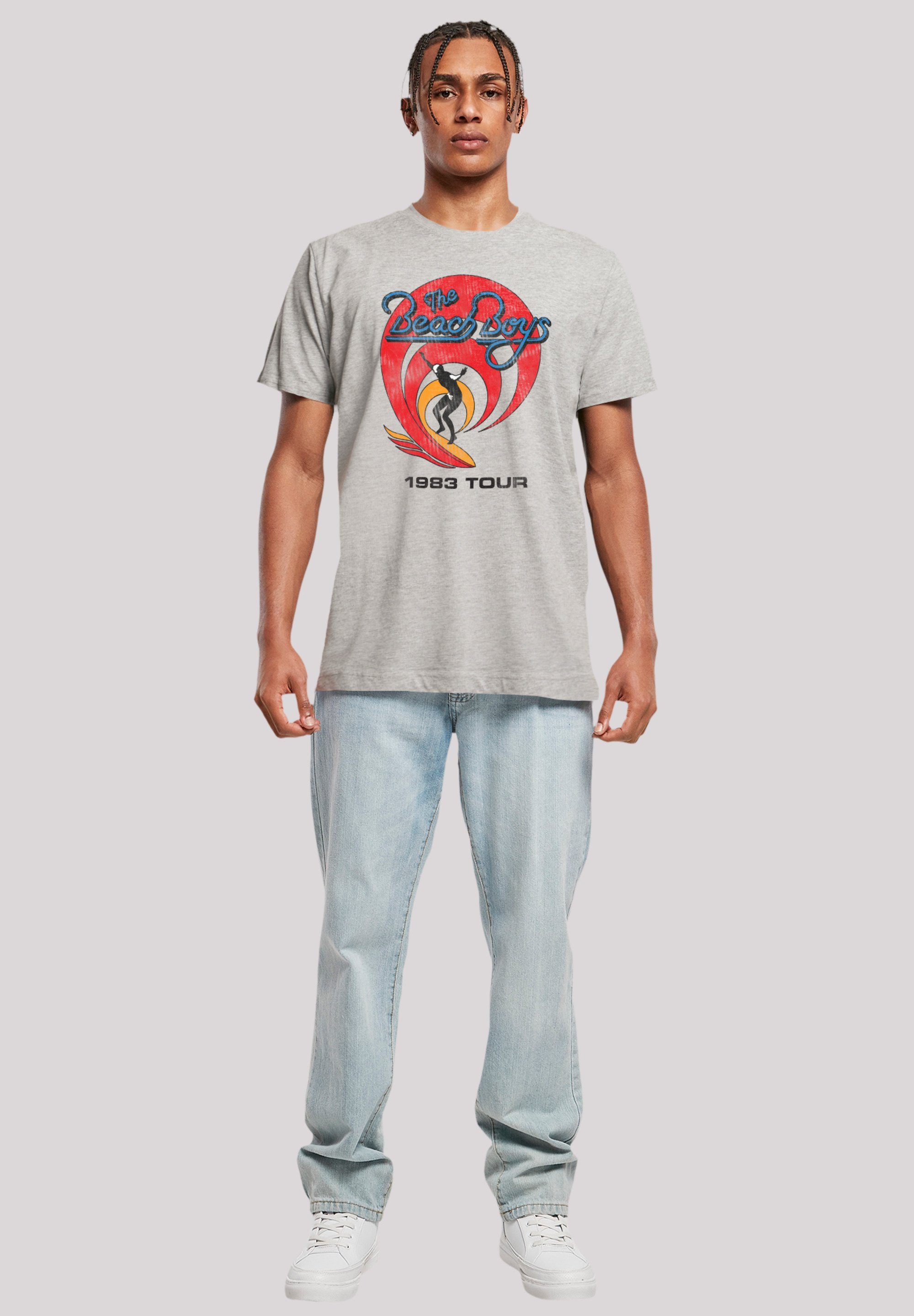 The grey T-Shirt F4NT4STIC Vintage Boys Beach heather '83 Surfer Print