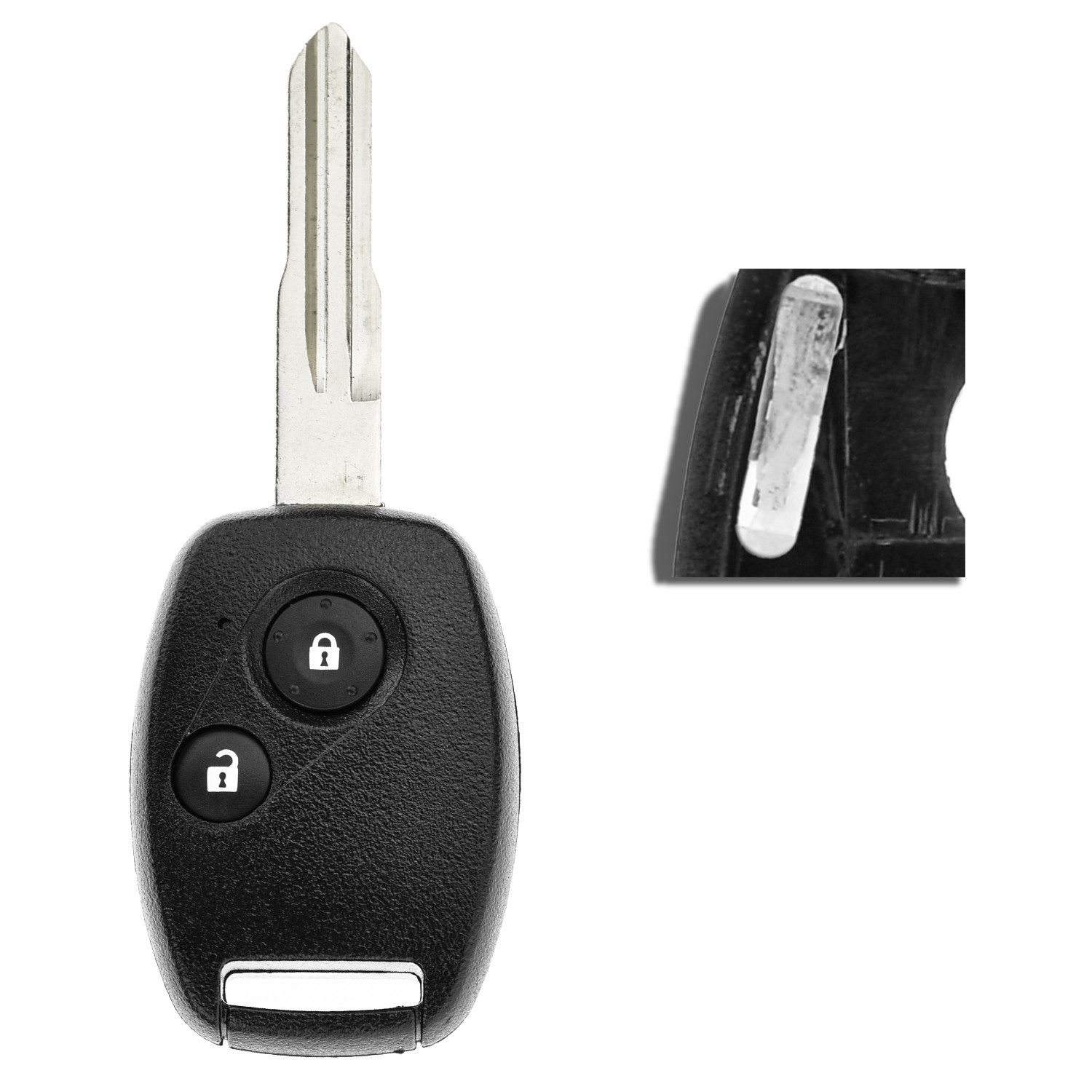 mt-key Schlüsseltasche 2 Tasten Auto Fernbedienung Funk Schlüssel 434MHZ (Set), für Honda Accord (2.4L VII, 02–07); CR-V (RD II, 01–06); Odyssey (