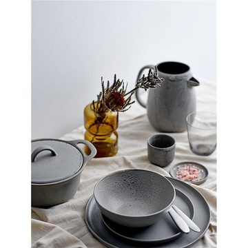 Bloomingville Speiseteller Kendra grau 27,5 cm, Keramik groß Essteller Wabi-Sabi Look nordisches dänisches Design