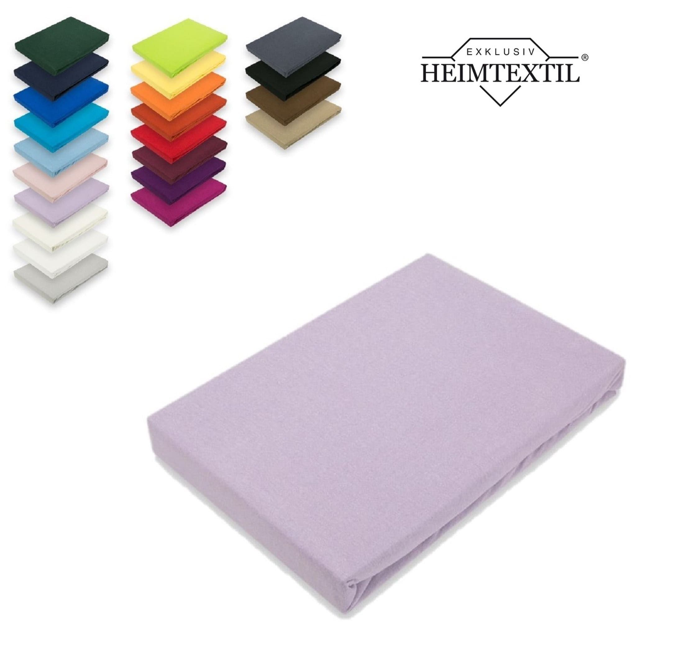 EXKLUSIV HEIMTEXTIL Spannbettlaken Marke Jersey Spannbettlaken Spannbetttuch Bettlaken Rundumgummizug, Jersey, Gummizug: rundum, (1 Stück), mit Rundumgummizug