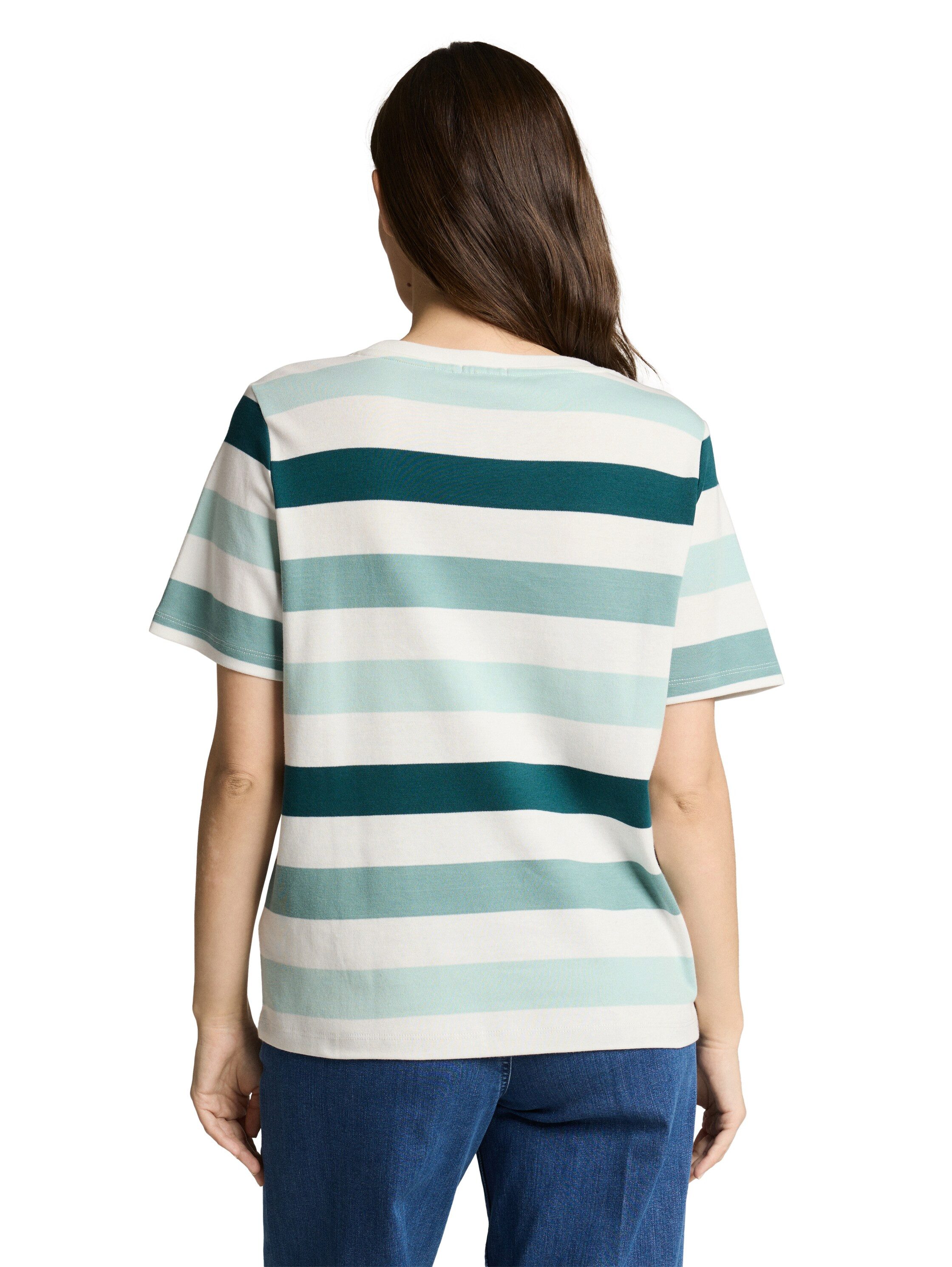 TOM TAILOR T-Shirt mit Streifen Muster günstig online kaufen
